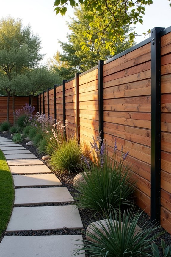 mixed material fence design