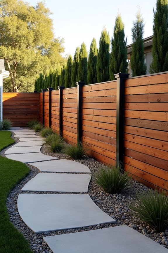mixed material fence designs
