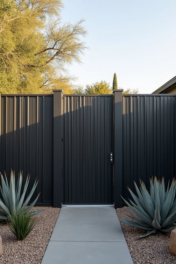 modern corrugated steel barriers