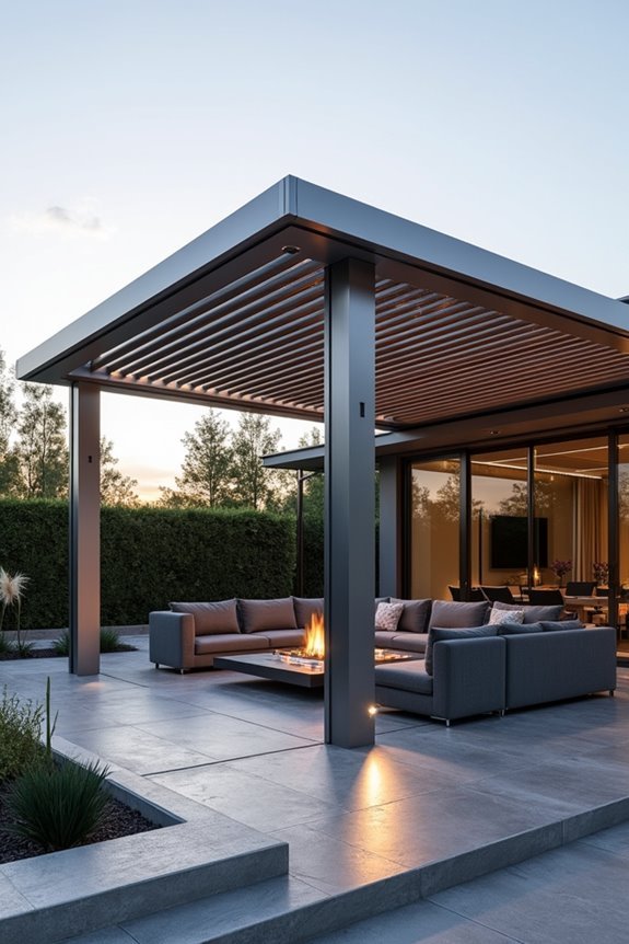 modern durable aluminum pergolas