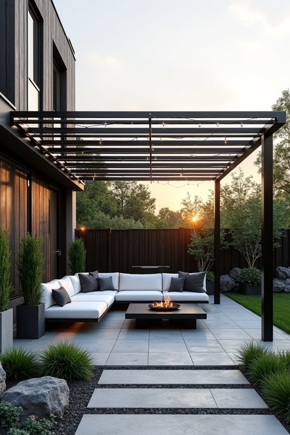 modern minimalist metal structures