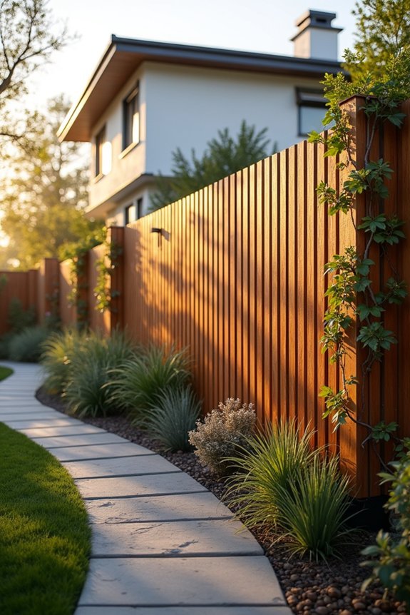 modern privacy wood fencing