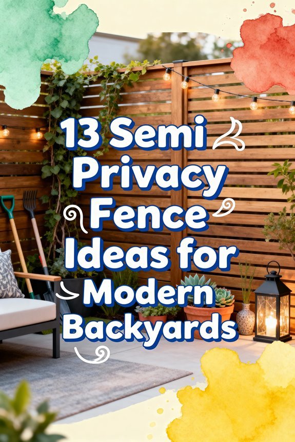 Read more about the article 13 Semi Privacy Fence Ideas for Modern Backyards