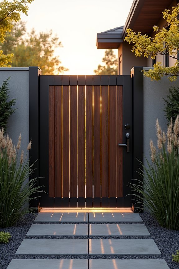 modern slatted gate design