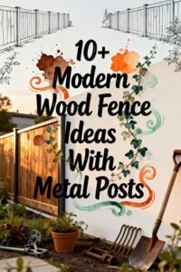 Read more about the article 10+ Modern Wood Fence Ideas With Metal Posts