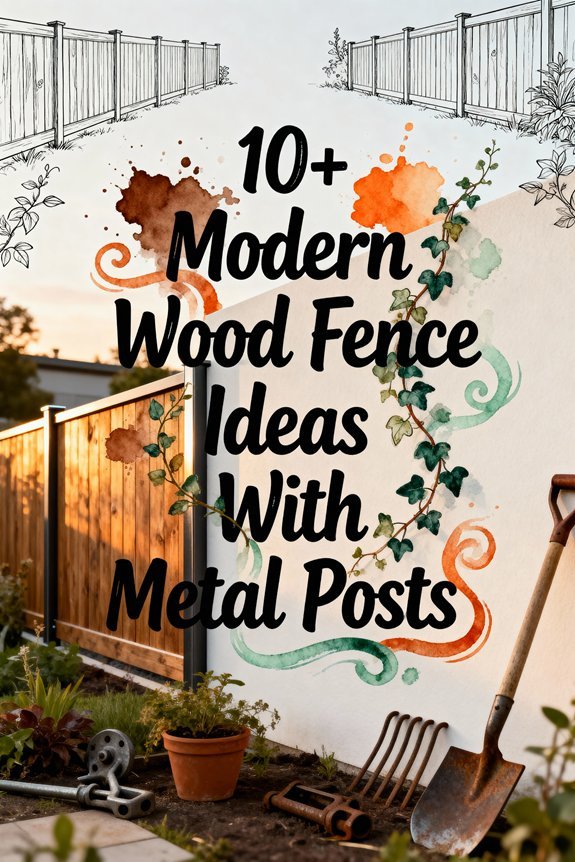 Read more about the article 10+ Modern Wood Fence Ideas With Metal Posts