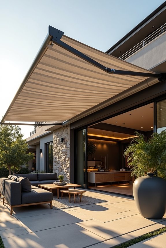 motorized canvas awning options