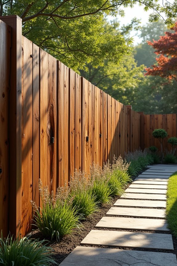 natural edge lumber fencing design