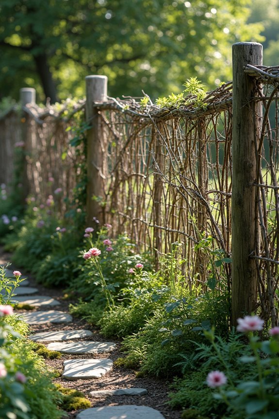 natural rustic fence panels