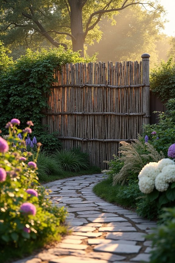 natural rustic privacy screens
