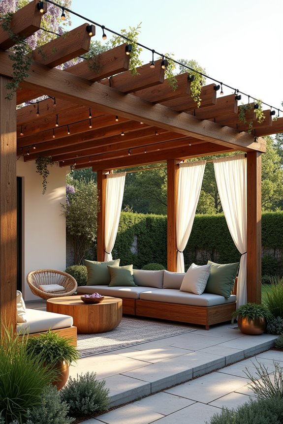 optimized pergola seating designs