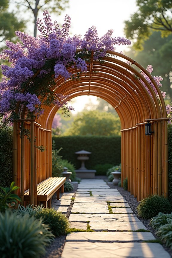 organic bamboo garden structure