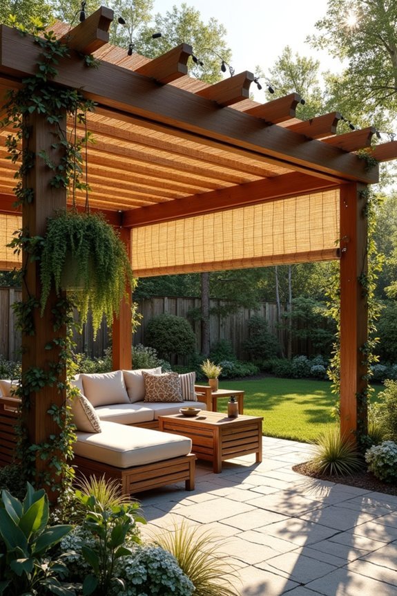 organic bamboo roll shades