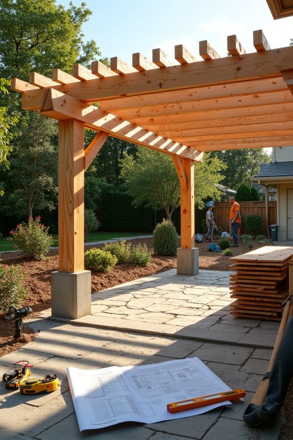 pergola construction site preparation