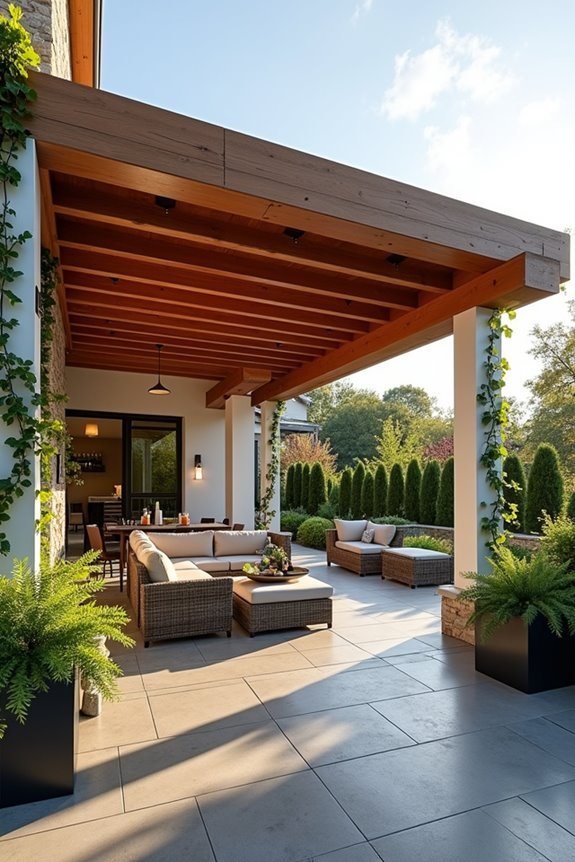 pergola roof beam specifications