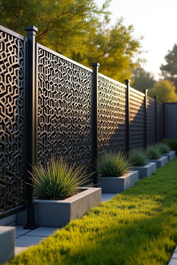 precision engineered geometric fencing panels