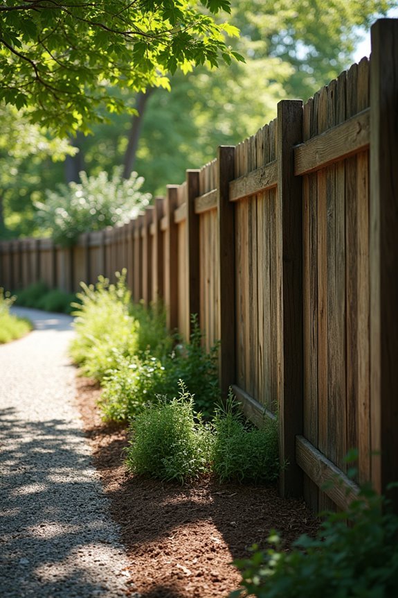 reclaimed railroad tie fencing