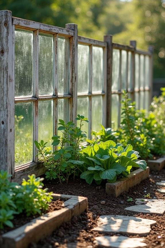 repurposed garden frame dividers