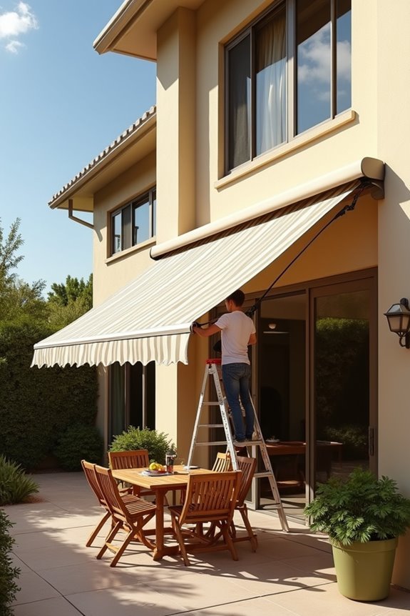 retractable awning installation steps