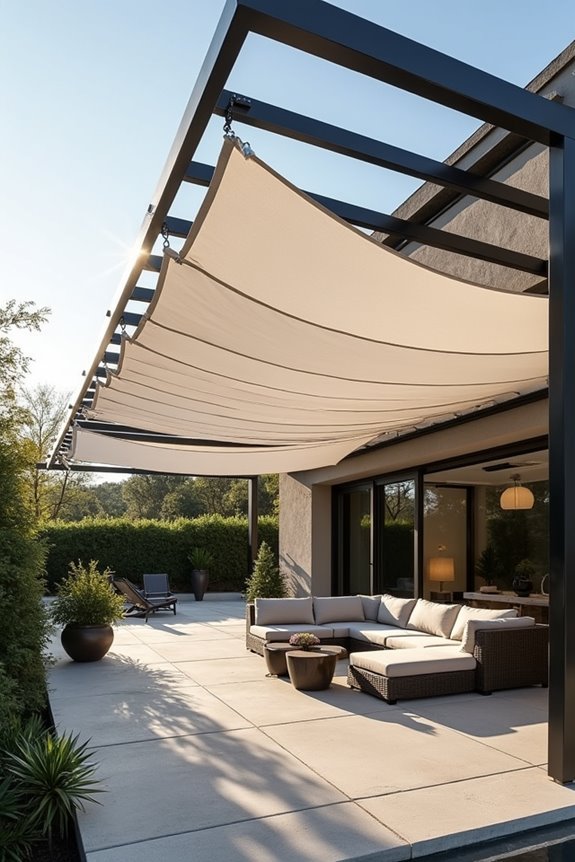 retractable shade for pergolas