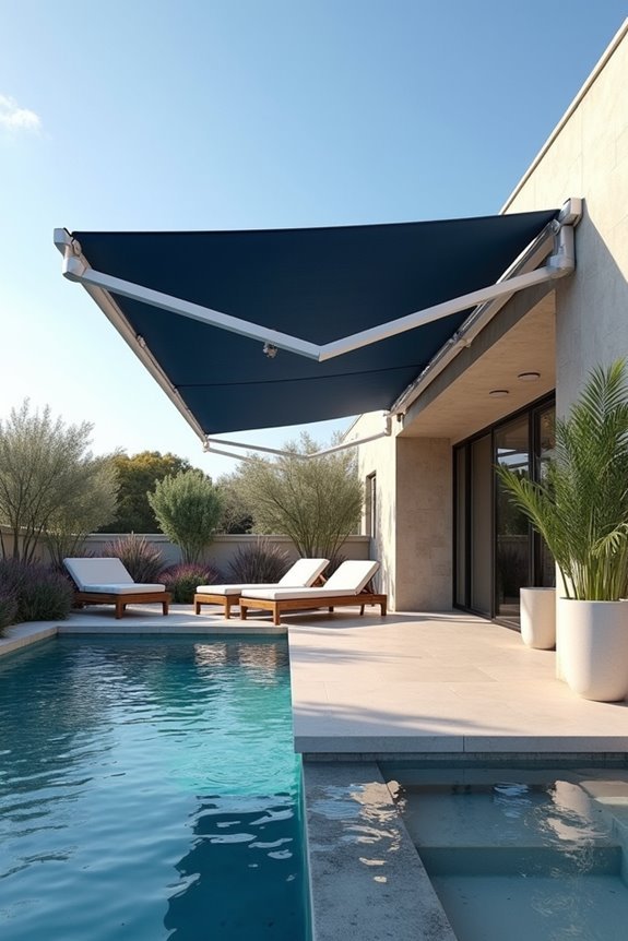 retractable shade for pools