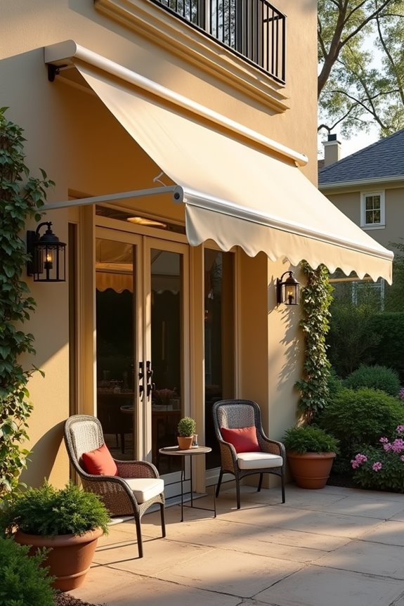 retractable weather protection shades