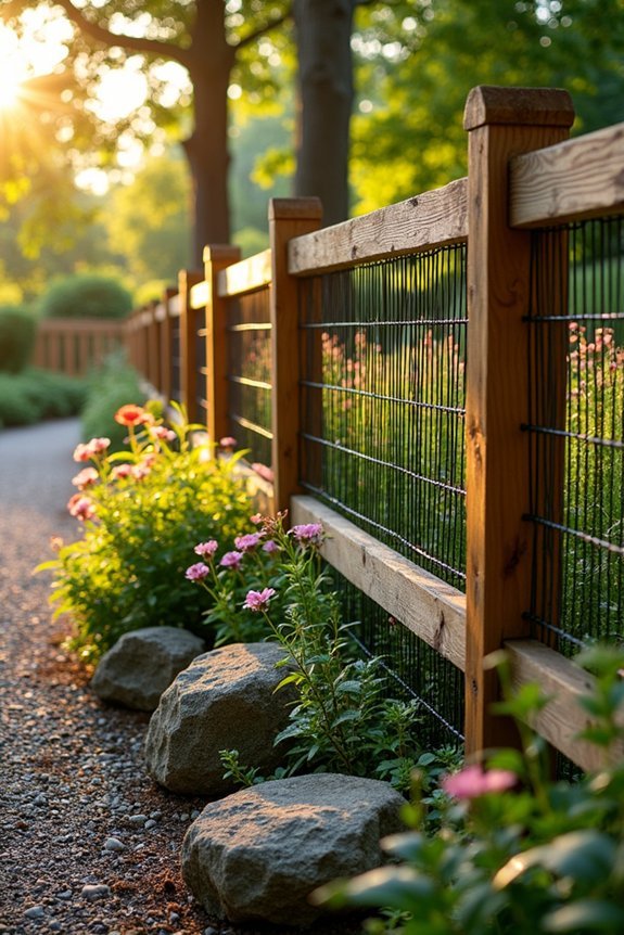 rustic fence material selection