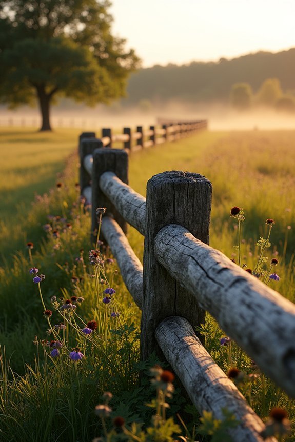 rustic fencing design features