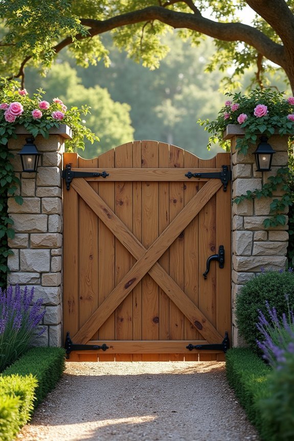 rustic gate design features