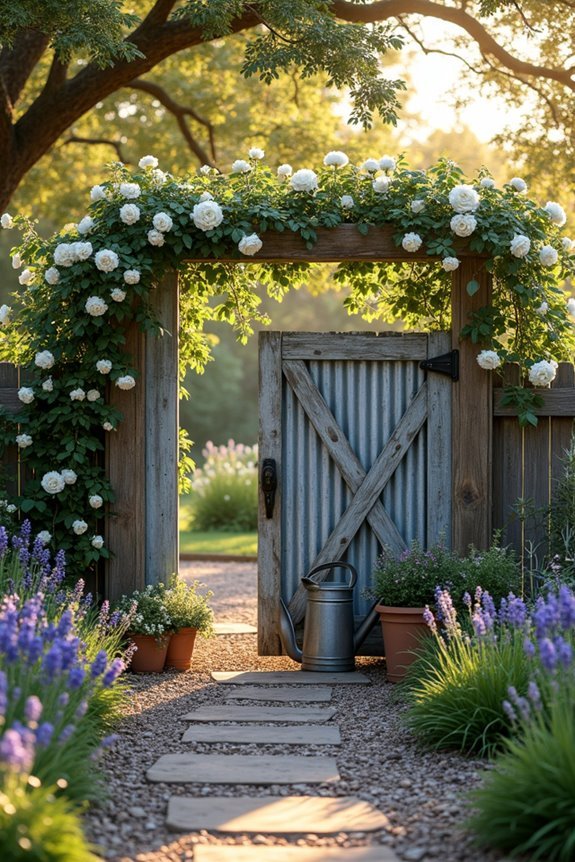 rustic industrial gate designs