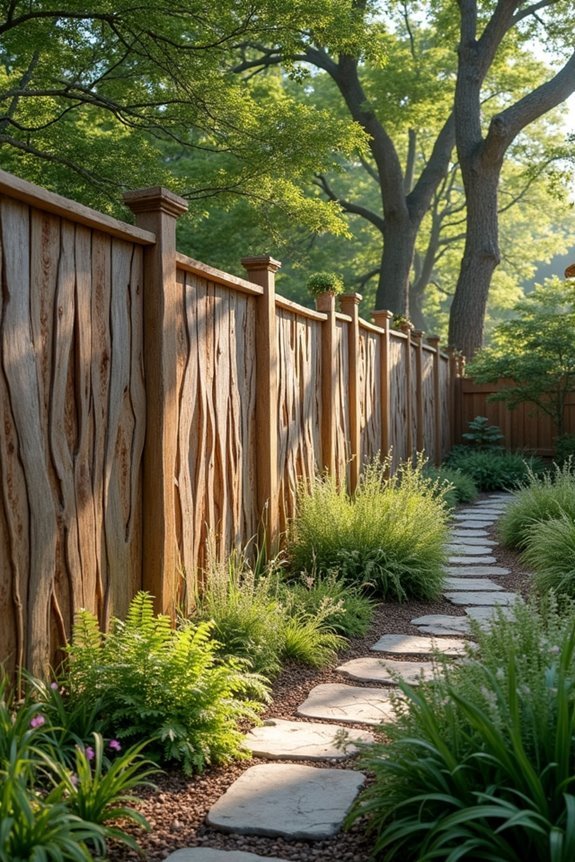 rustic live edge fencing