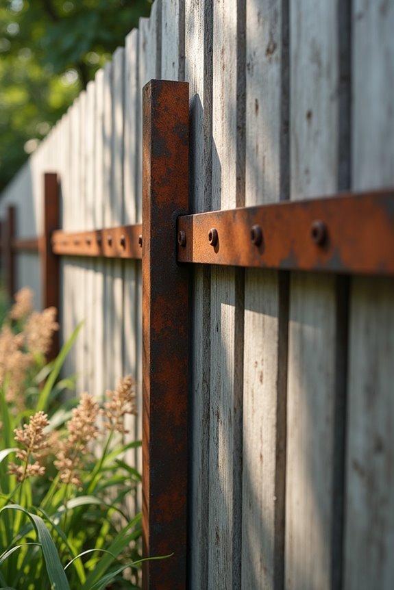 rustic metal strap installation
