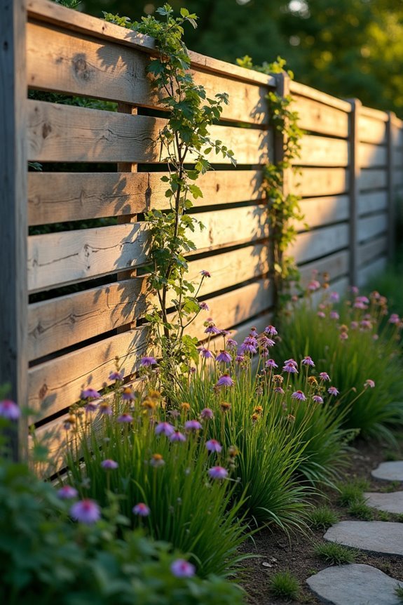 rustic pallet wood fencing