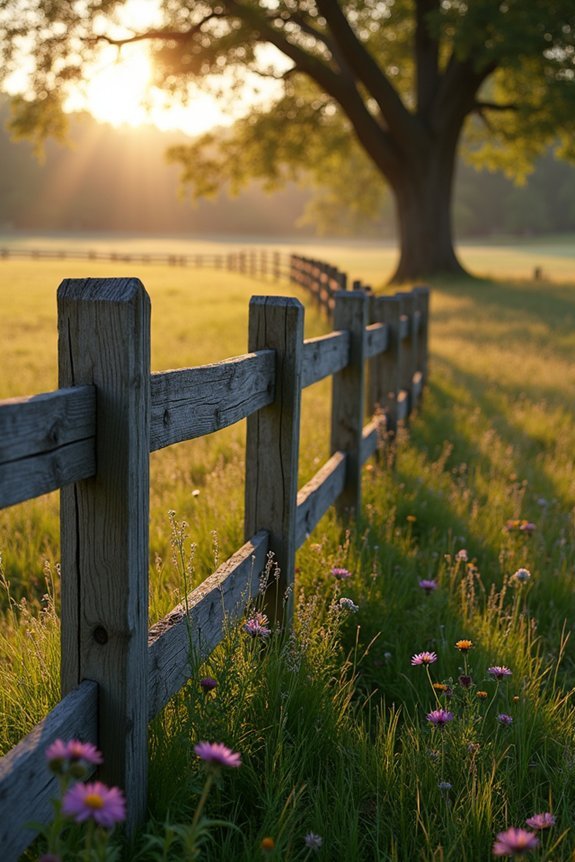 rustic split rail fencing construction