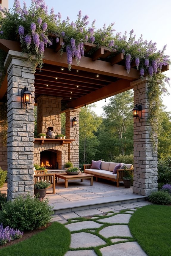rustic stone column elegance
