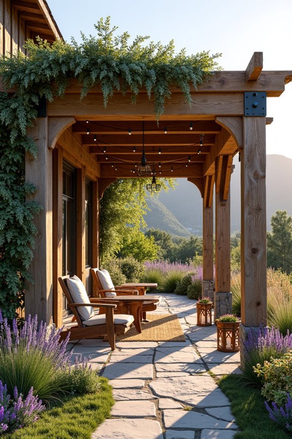 rustic timber outdoor structures