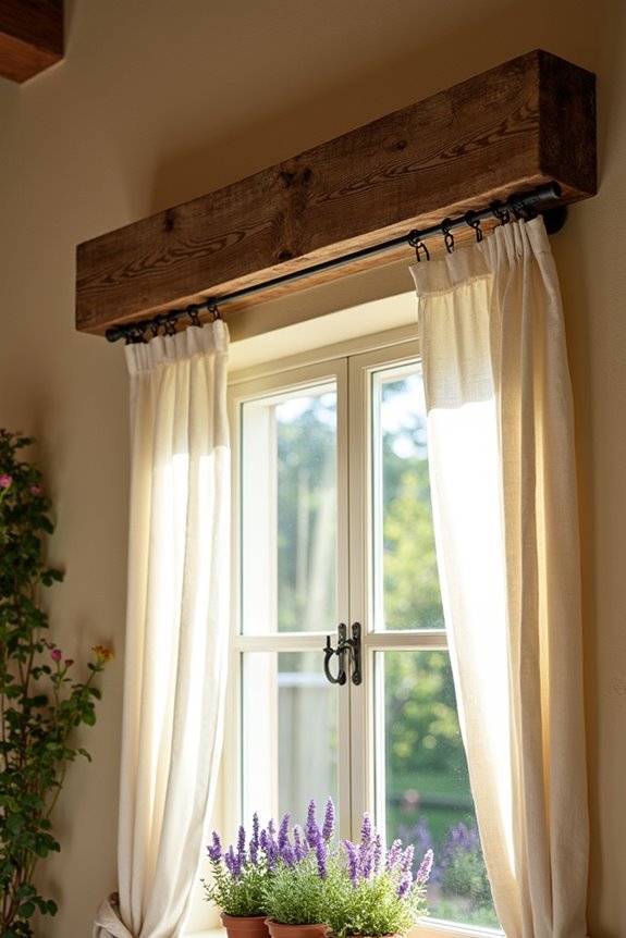 rustic wood beam elegance