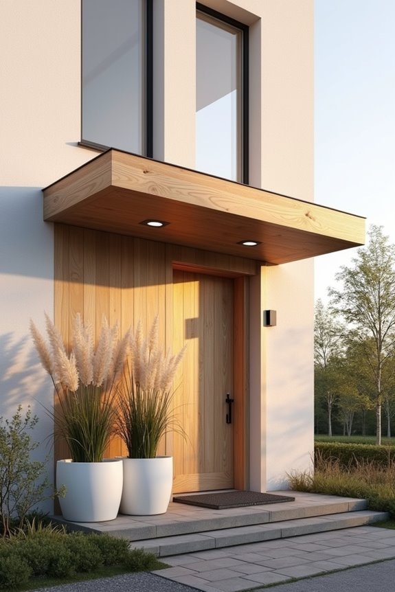 scandinavian timber entrance design