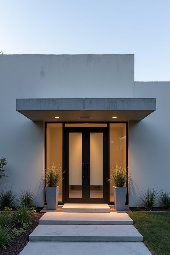 sculptural minimalist concrete canopies