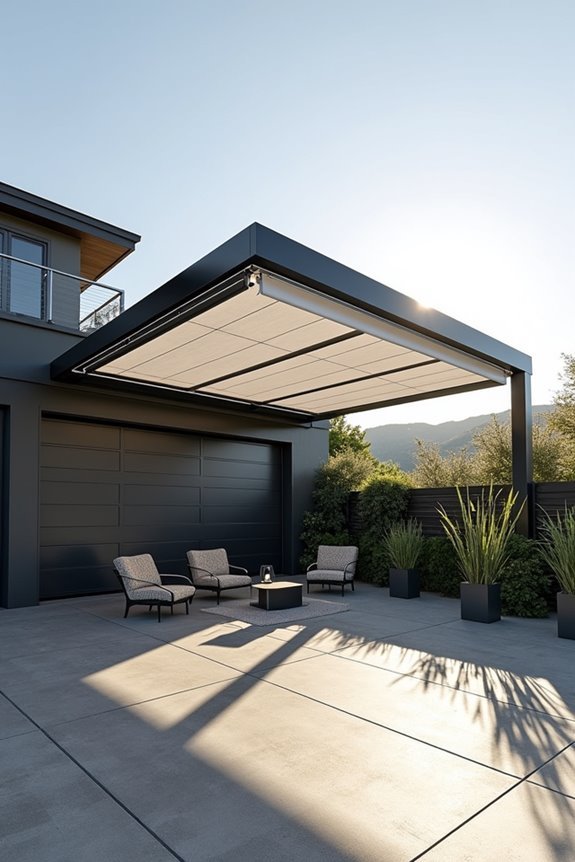 seamless garage pergola integration