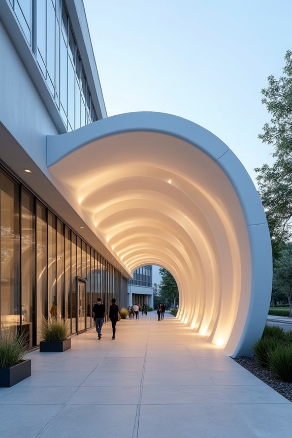 seamless sculptural canopy structures
