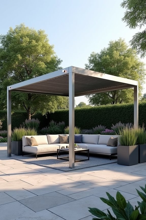self supporting shade canopy installation