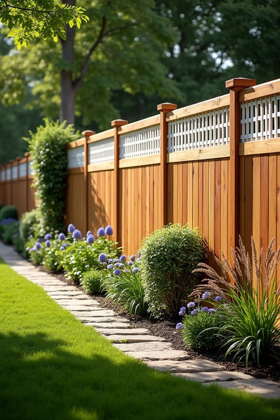 shadowbox lattice privacy fence