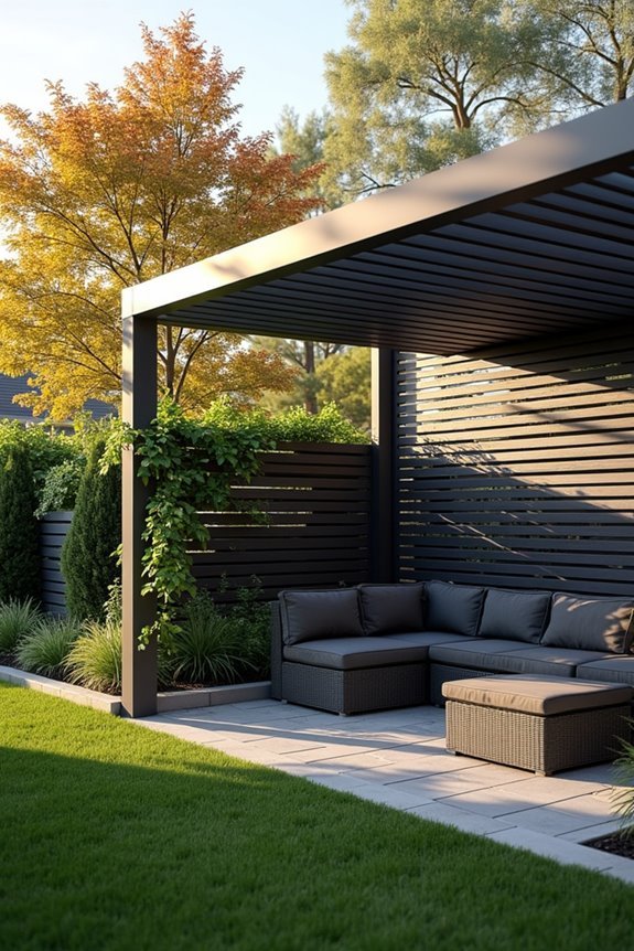 slatted pergola fence extension
