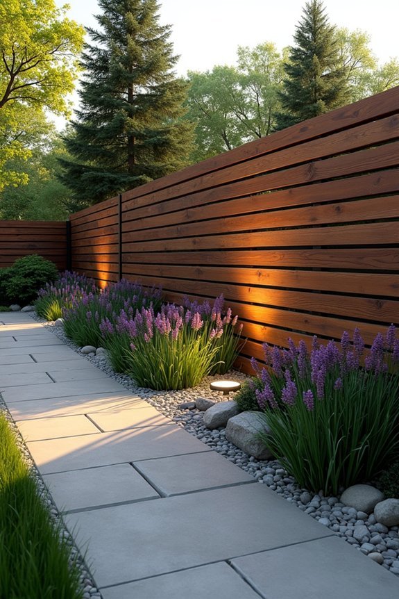 sleek elevated fence design