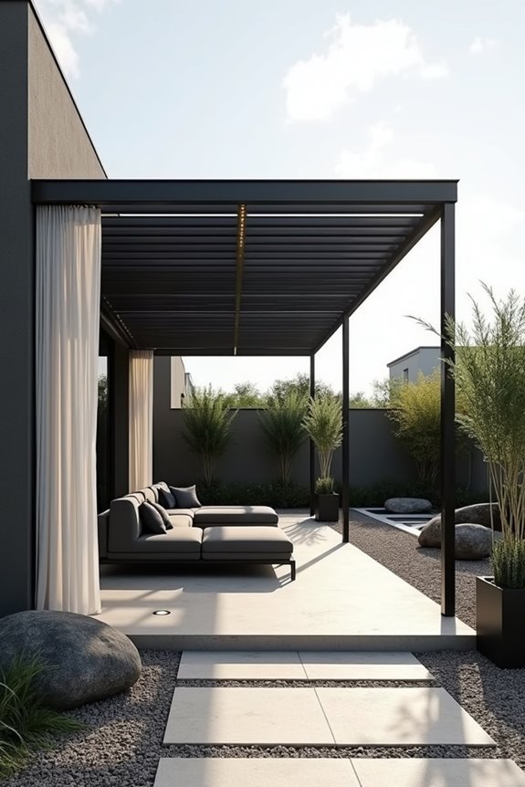 sleek functional outdoor structure