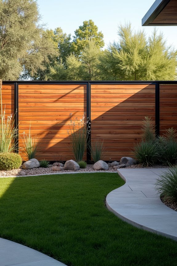 sleek geometric fencing design