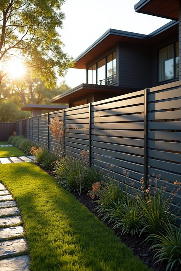 sleek horizontal steel durability