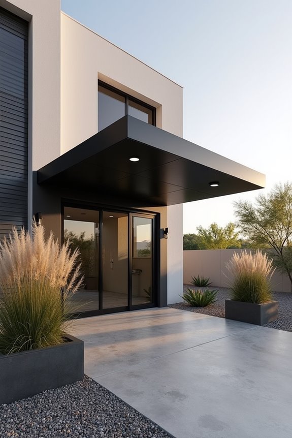 sleek minimalist steel architecture