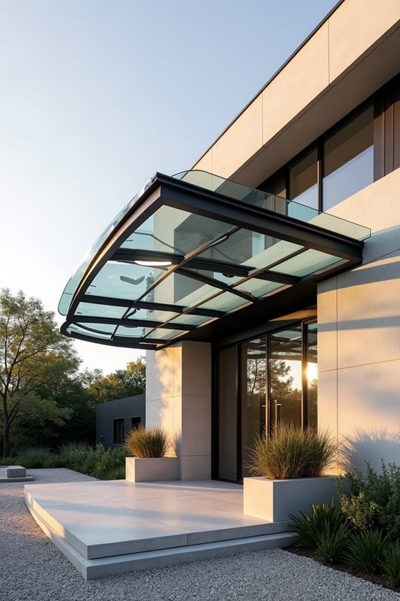 sleek modern curved canopy designs